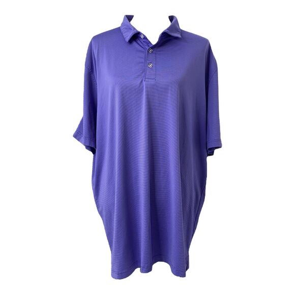 Men’s XXL Polo Shirt Callaway Opti-Dri Purple Striped Short Sleeve Athletic - Picture 1 of 9